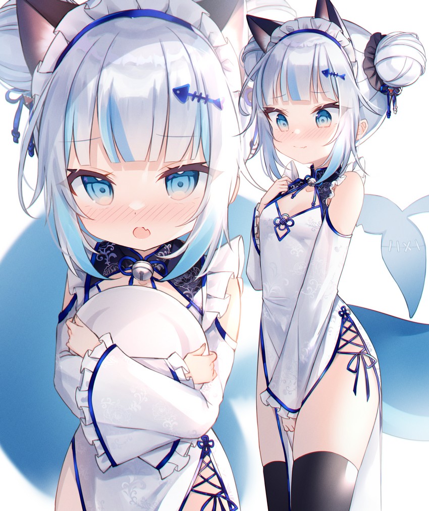 gawr gura (hololive and 1 more) drawn by shouu-kun