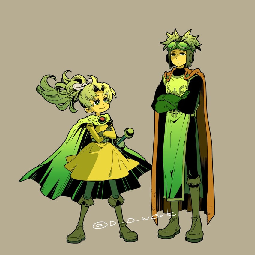 prince of samantoria and princess of samantoria (dragon quest and 1 more) drawn by d_d_work