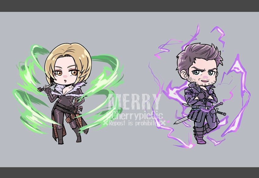 cidolfus telamon and benedikta harman (final fantasy and 1 more) drawn by hitsuji_merry
