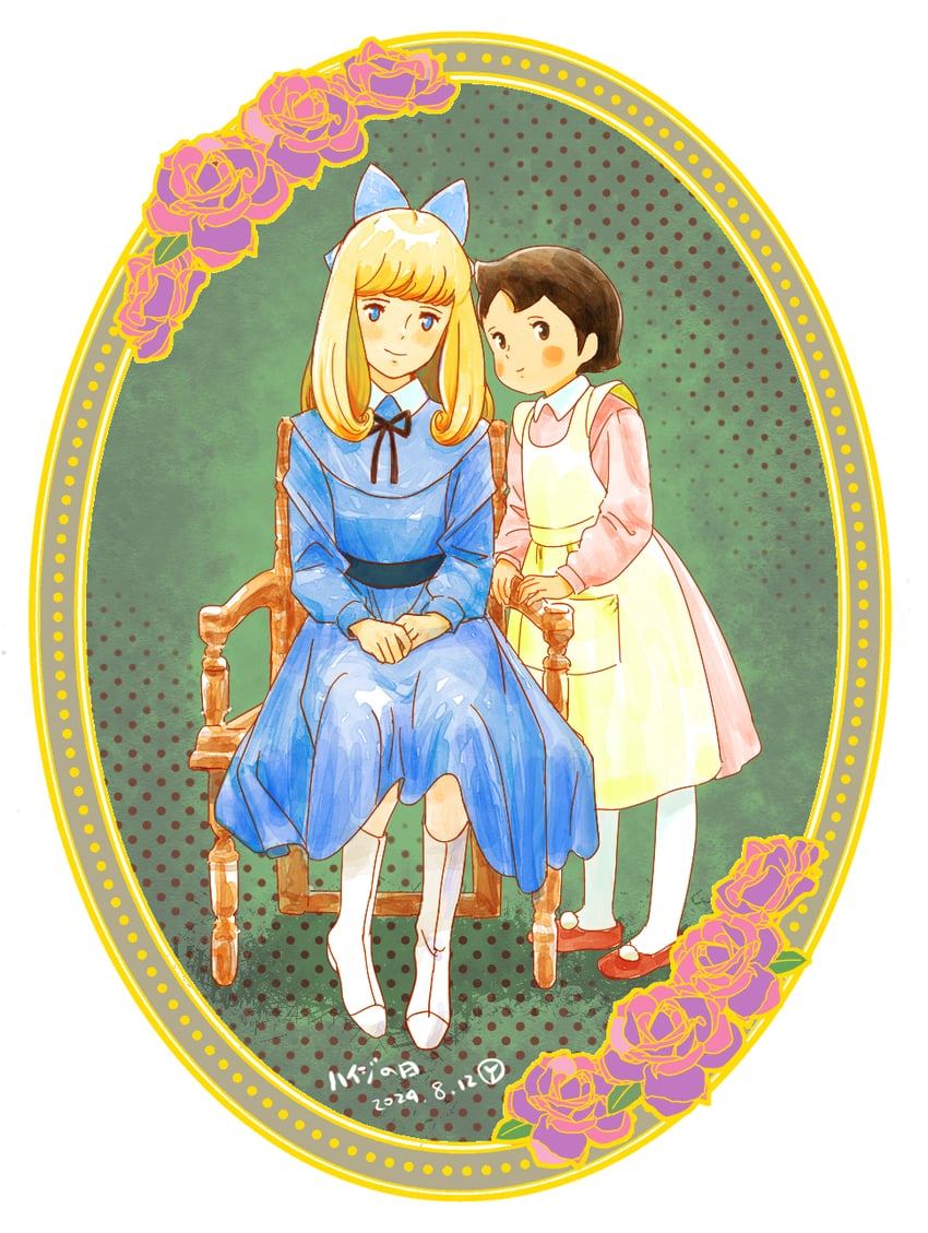 heidi and klara sesemann (alps no shoujo heidi) drawn by sakai_yume