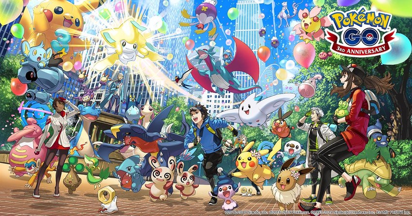 pikachu, eevee, oshawott, snivy, jirachi, and 37 more (pokemon and 1 more) drawn by kozaki_yuusuke