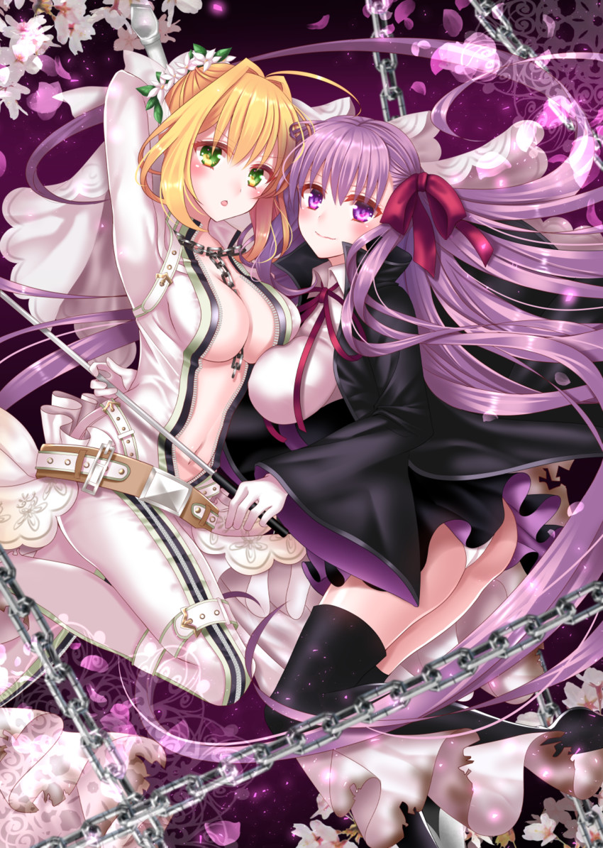 bb and nero claudius (fate and 2 more) drawn by yuzushiro