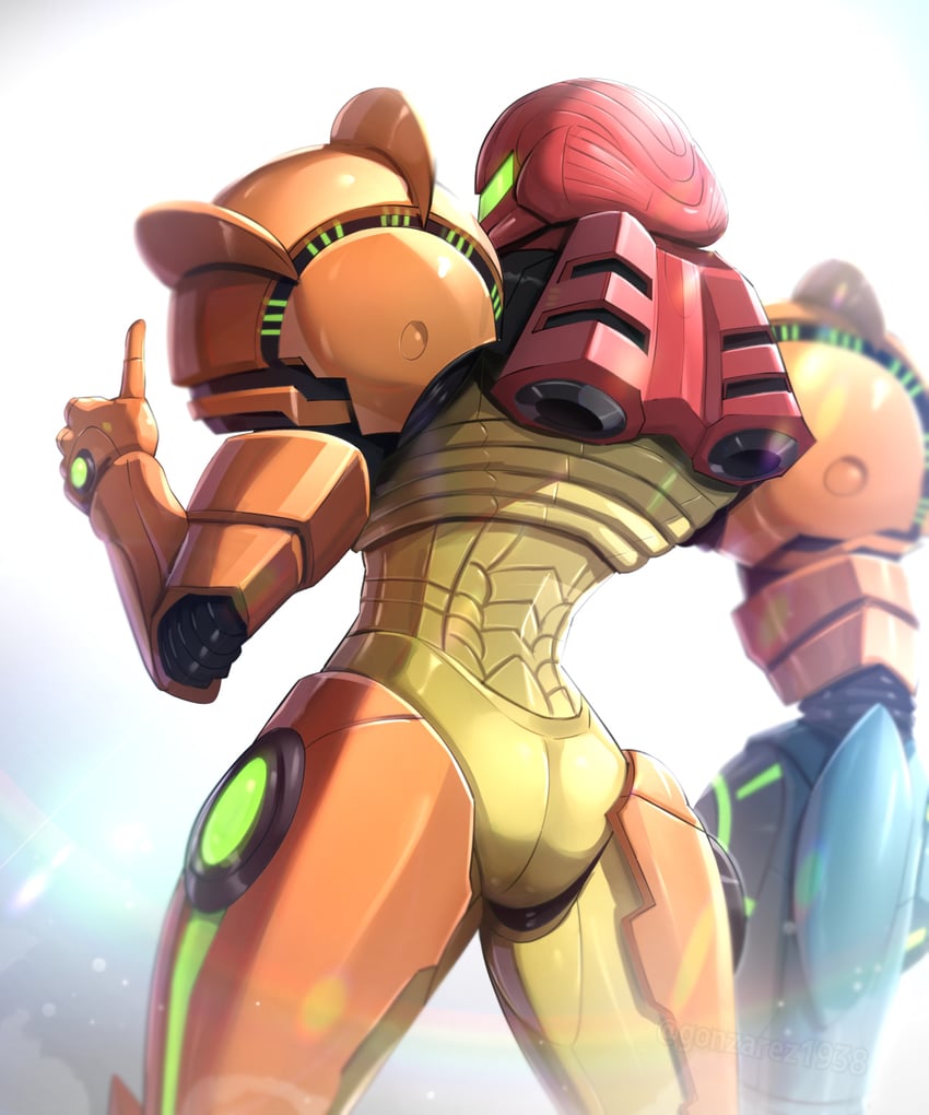 samus aran (metroid and 1 more) drawn by gonzarez