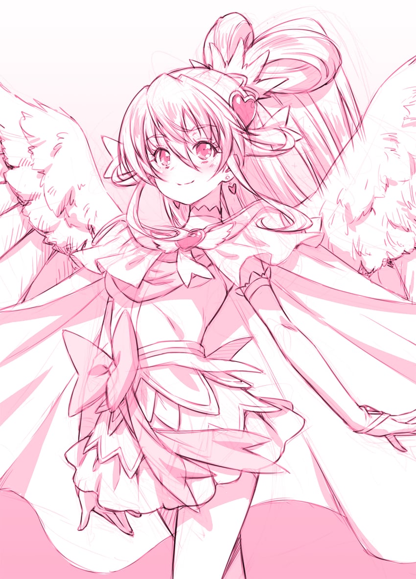 aida mana and cure heart (precure and 1 more) drawn by kazuma_muramasa