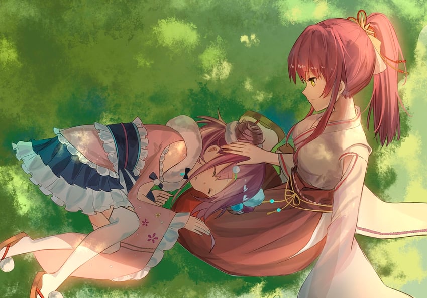aikawa megumi and kunimi tama (heaven burns red) drawn by kr_woyue