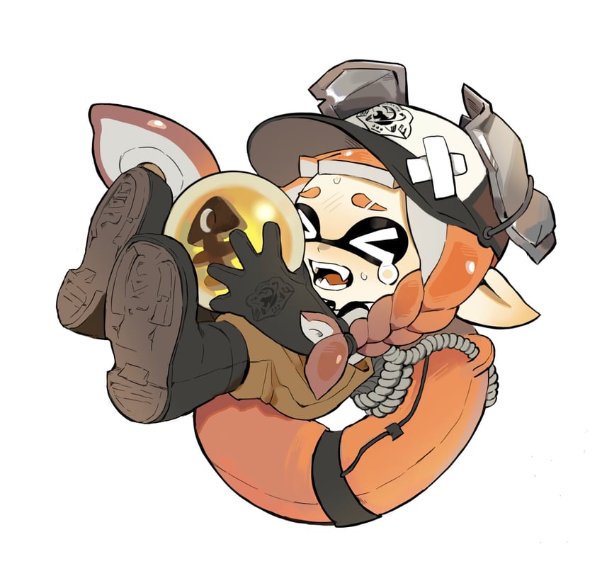 inkling player character and inkling girl (splatoon) drawn by yabi_(akfkzkcl)