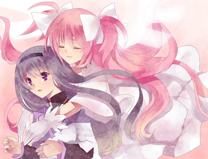 akemi homura, kaname madoka, and ultimate madoka (mahou shoujo madoka magica) drawn by chirosuke
