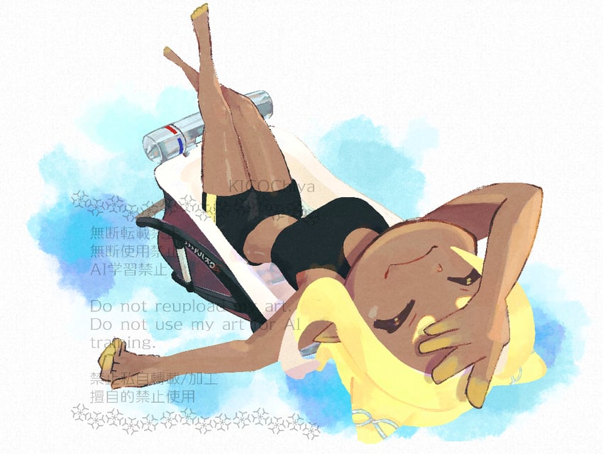 octoling player character and octoling girl (splatoon and 1 more) drawn by kicochiya