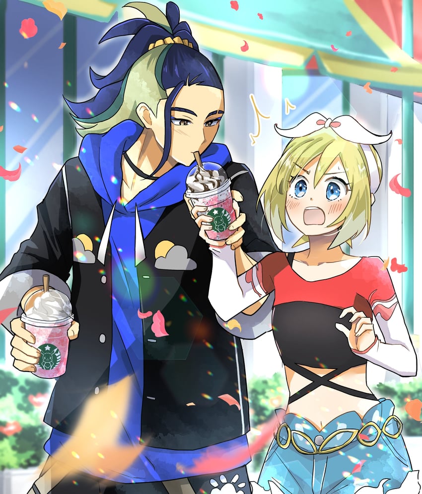 irida and adaman (pokemon and 1 more) drawn by kazune_(kazukana09)