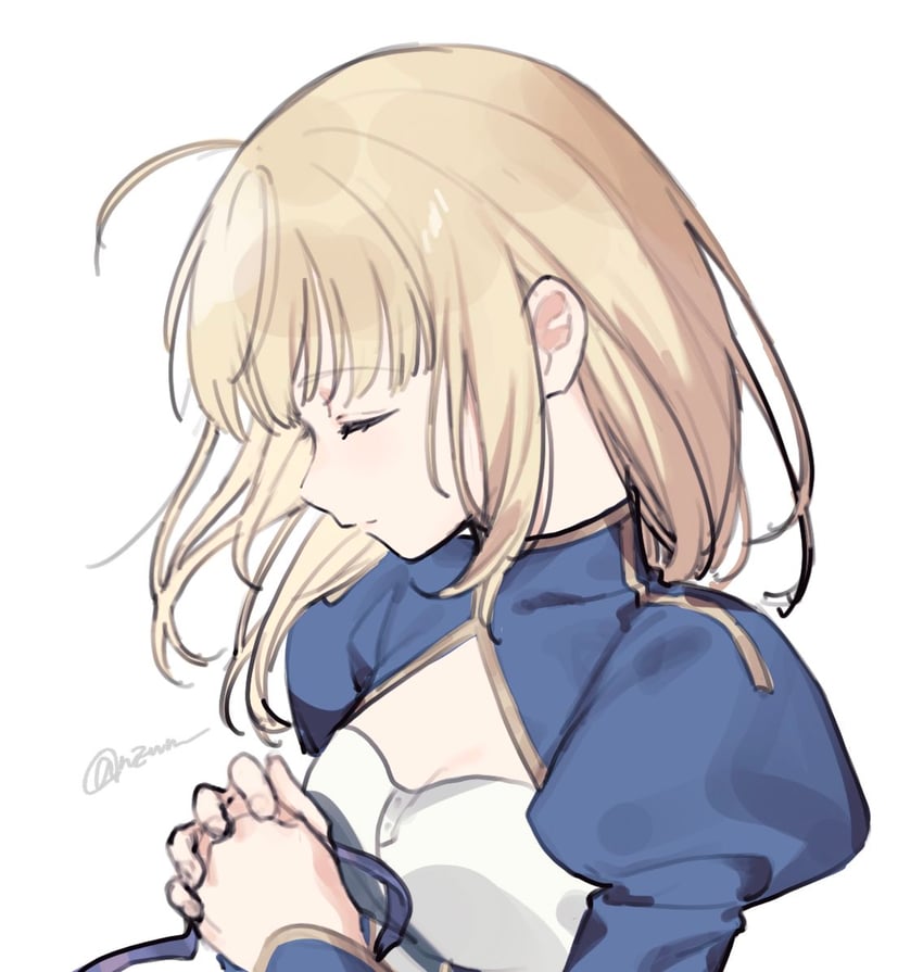 artoria pendragon and saber (fate and 1 more) drawn by nozawa_noko