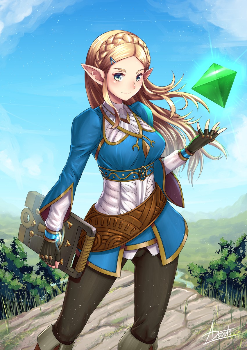 princess zelda (the legend of zelda and 1 more) drawn by adsouto