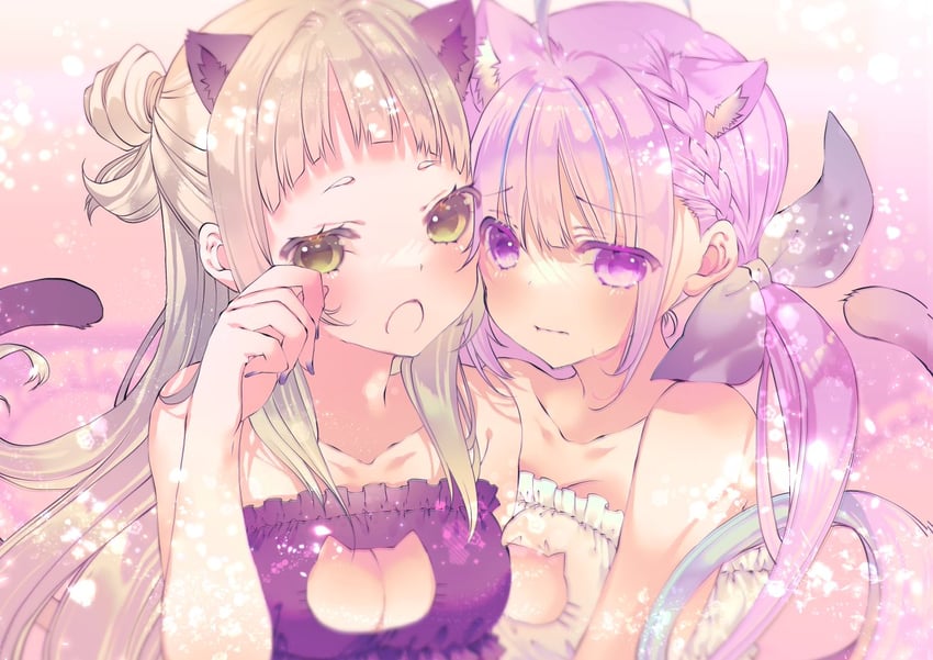 minato aqua and murasaki shion (hololive) drawn by moo_(umineko)
