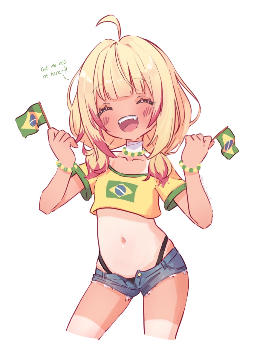 hatsune miku, brazilian miku, and aruru rosario (vocaloid and 1 more) drawn by kiirokuma