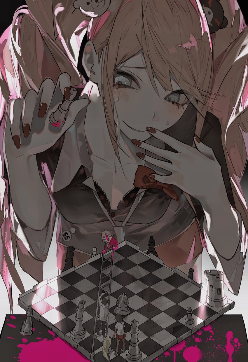 nanami chiaki, hinata hajime, enoshima junko, sonia nevermind, and owari akane (danganronpa and 2 more) drawn by kiyoshi_st