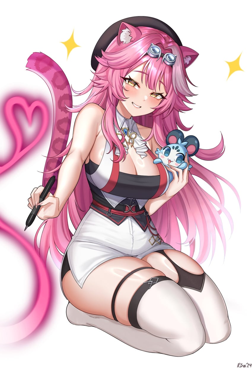 raora panthera and chattino (hololive and 1 more) drawn by rina_megakuma