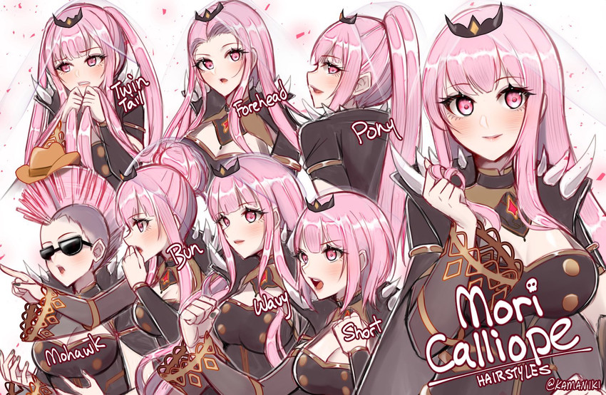 mori calliope (hololive and 1 more) drawn by kamaniki