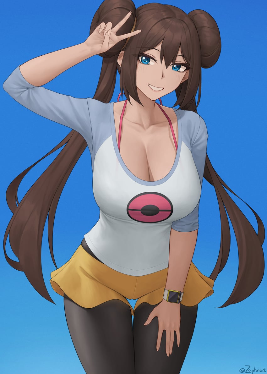 rosa (pokemon and 1 more) drawn by zaphn
