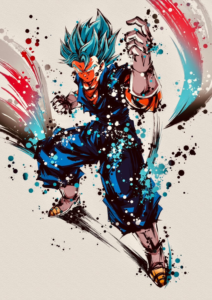 vegetto (dragon ball and 1 more) drawn by spmjg7