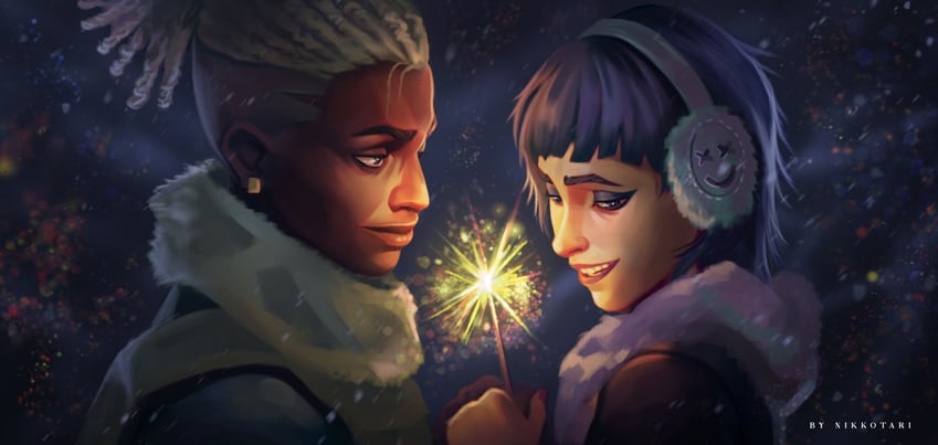 jinx, ekko, and powder (league of legends and 1 more) drawn by nikola_(nikkotari)