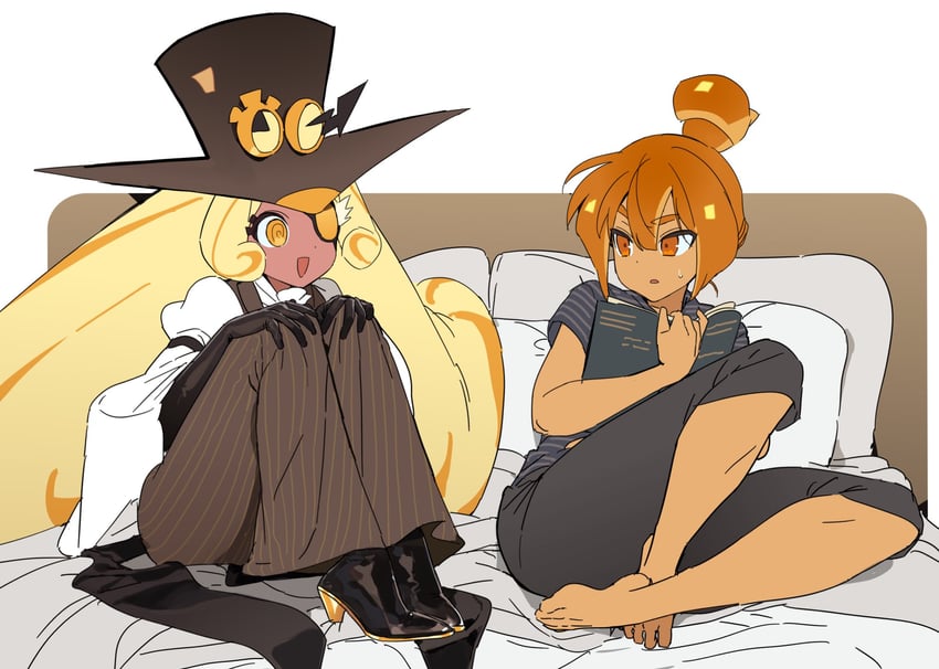 timekeeper cookie and croissant cookie (cookie run and 1 more) drawn by ohta_guk_hip