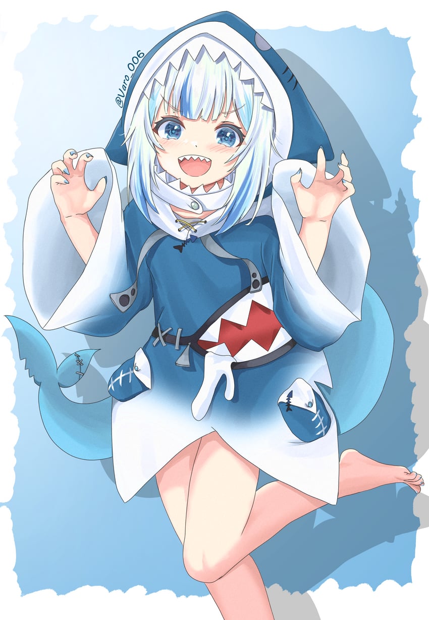 gawr gura (hololive and 1 more) drawn by varo_006