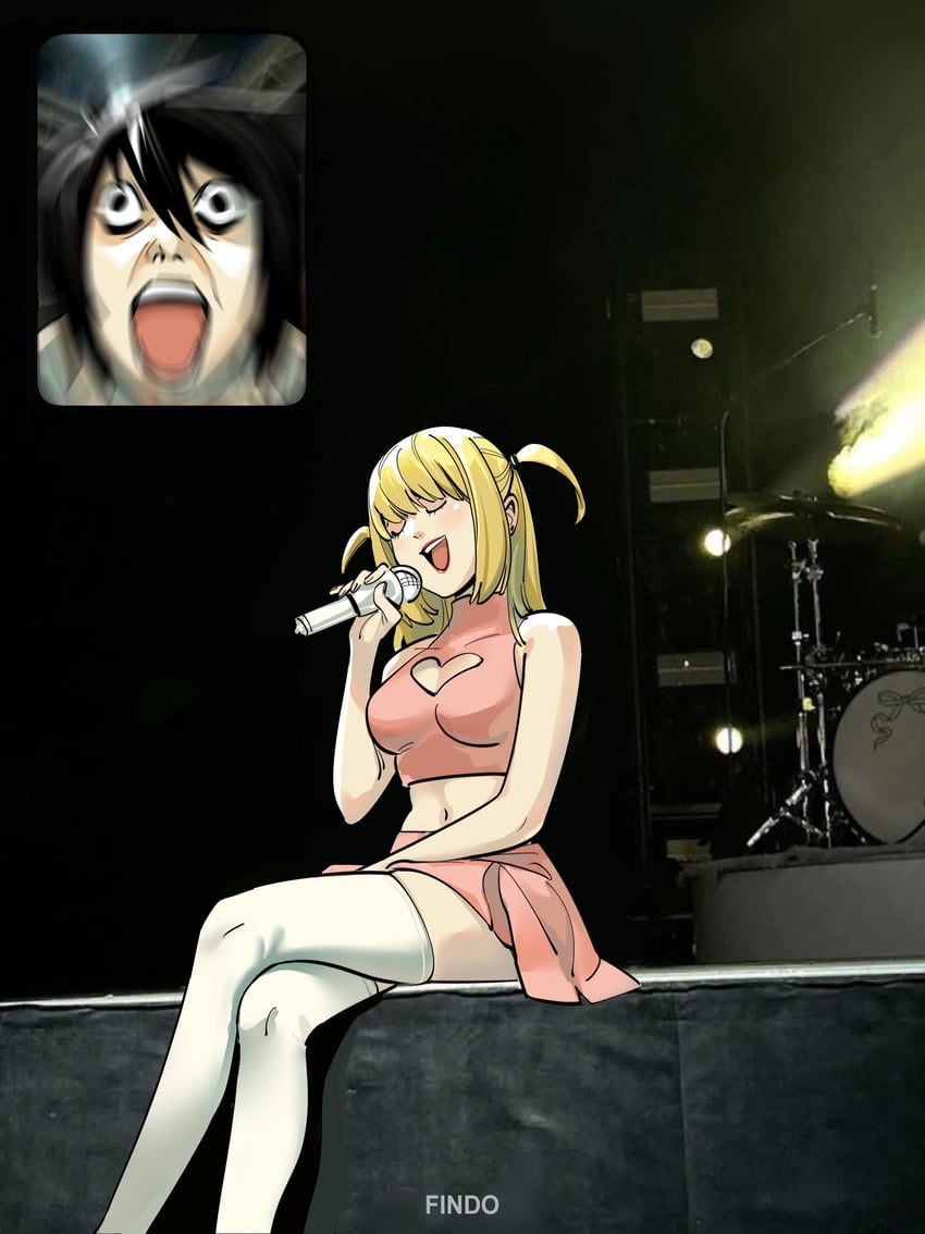 l and amane misa (death note) drawn by findoworld