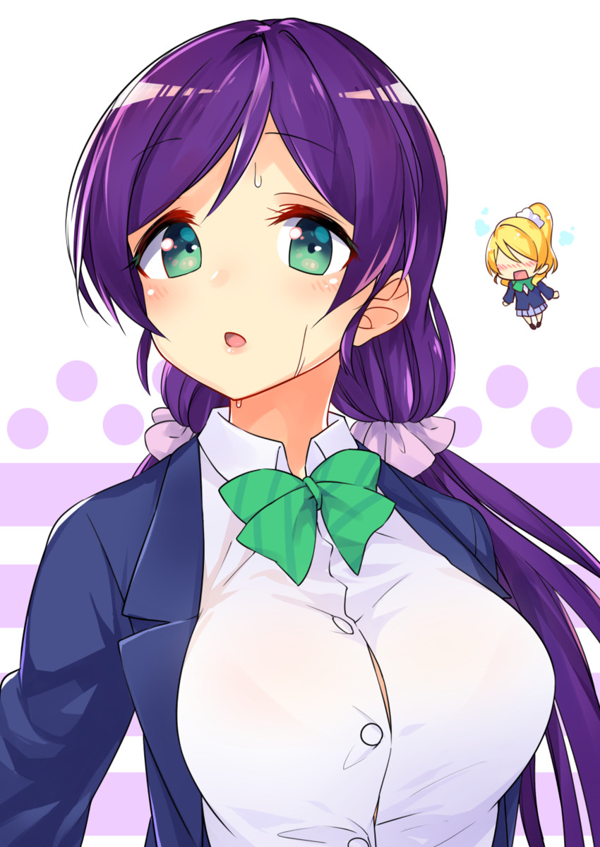 tojo nozomi and ayase eli (love live! and 1 more) drawn by engawa_(rarenago)