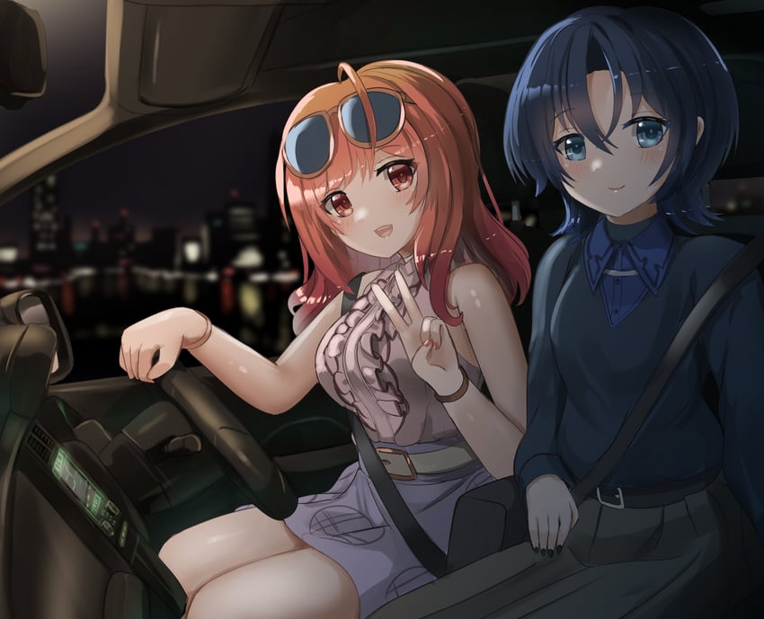 ichijou ririka and hiodoshi ao (hololive and 1 more) drawn by redundant-cat