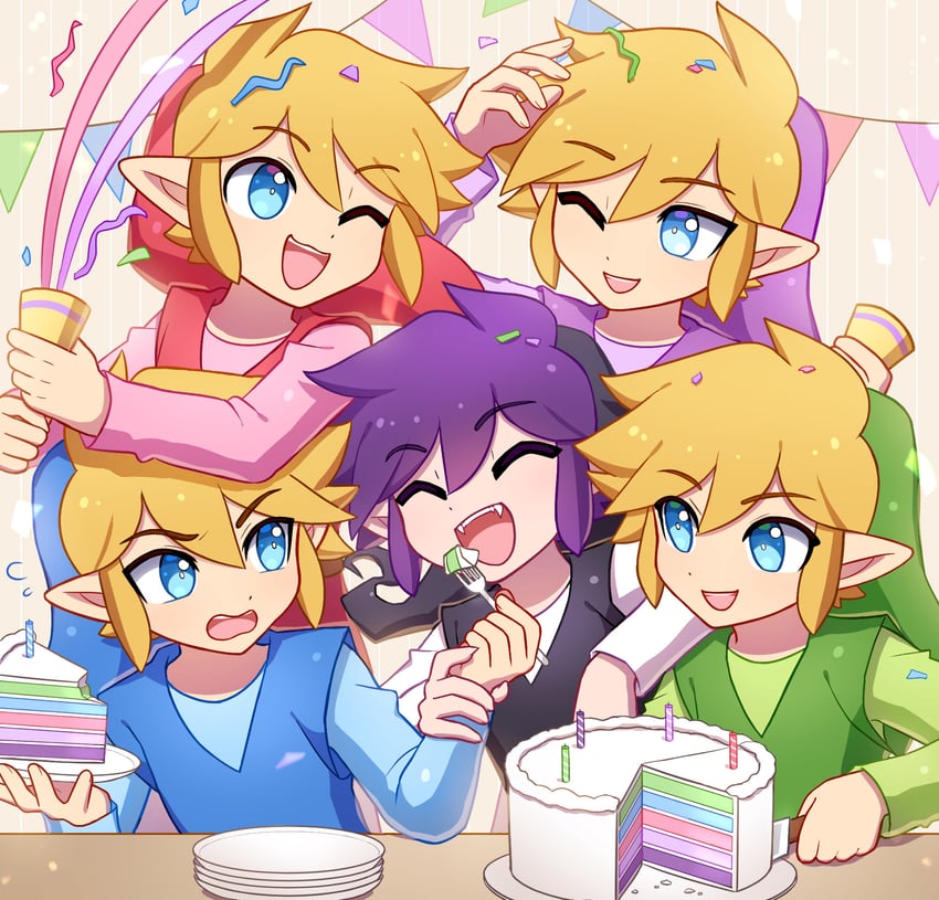 link and shadow link (the legend of zelda and 2 more) drawn by enni