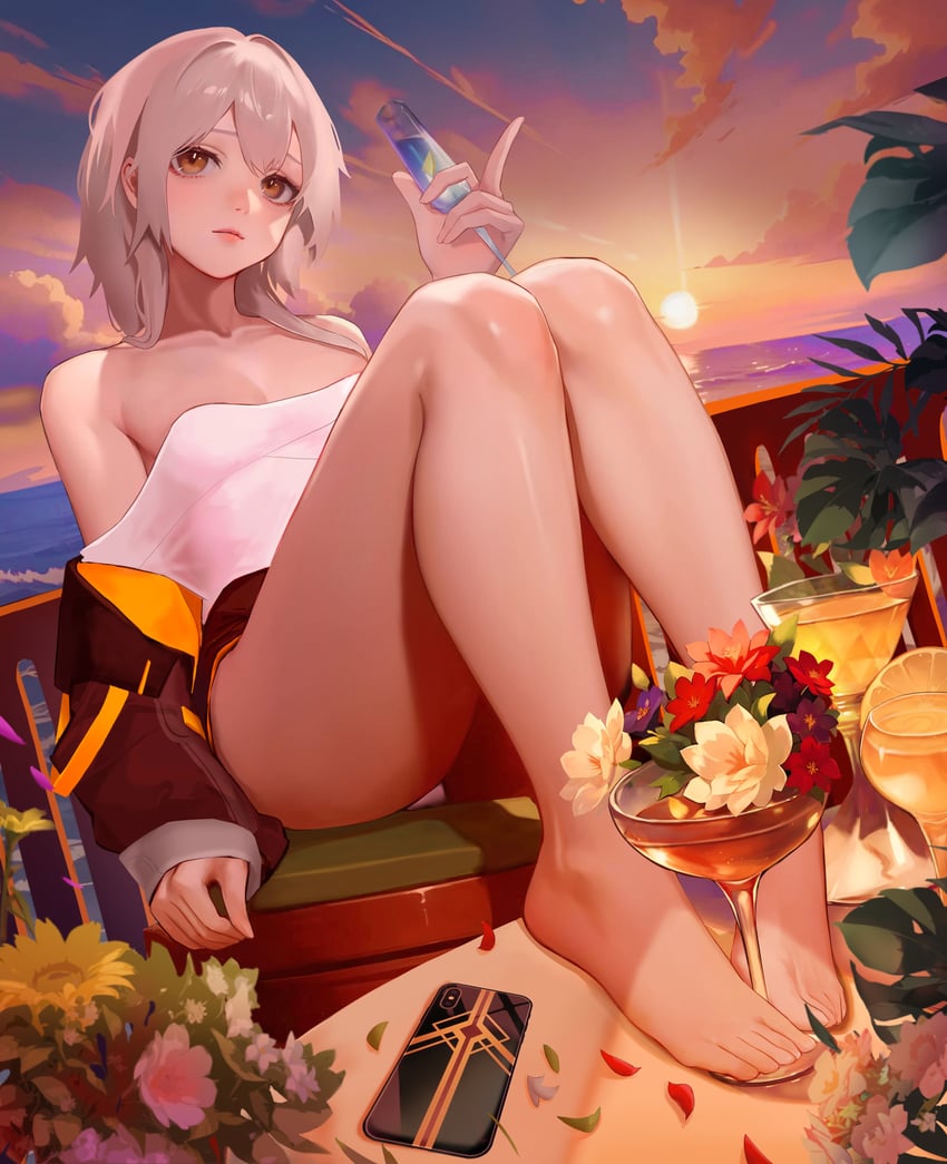 trailblazer and stelle (honkai and 1 more) drawn by jin_sumire