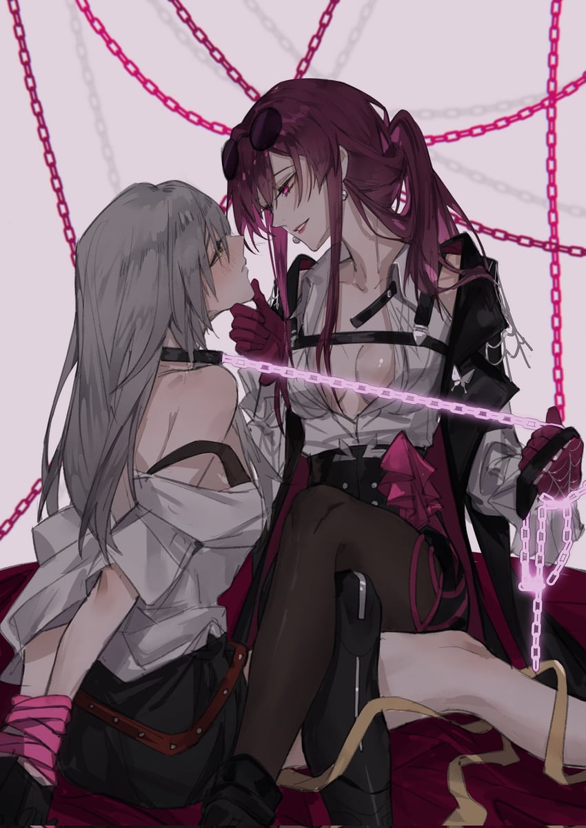 trailblazer, stelle, and kafka (honkai and 1 more) drawn by aoma_(xuanzexuexi)