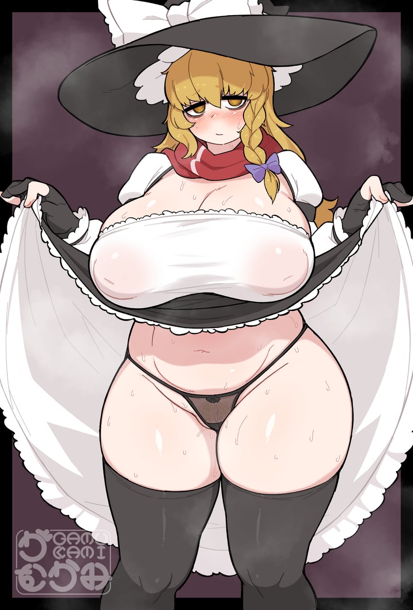 kirisame marisa and mars (touhou and 1 more) drawn by gamukami