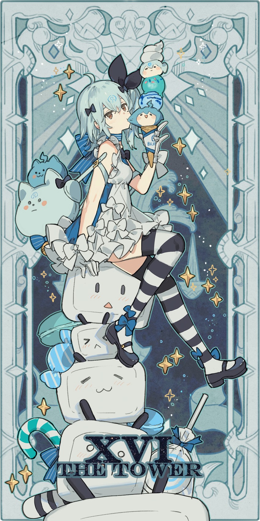 bili girl 33, bili girl 22, and xiao dianshi (bilibili) drawn by starshadowmagician