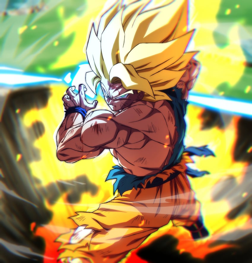 son goku (dragon ball and 1 more) drawn by rom_(20)