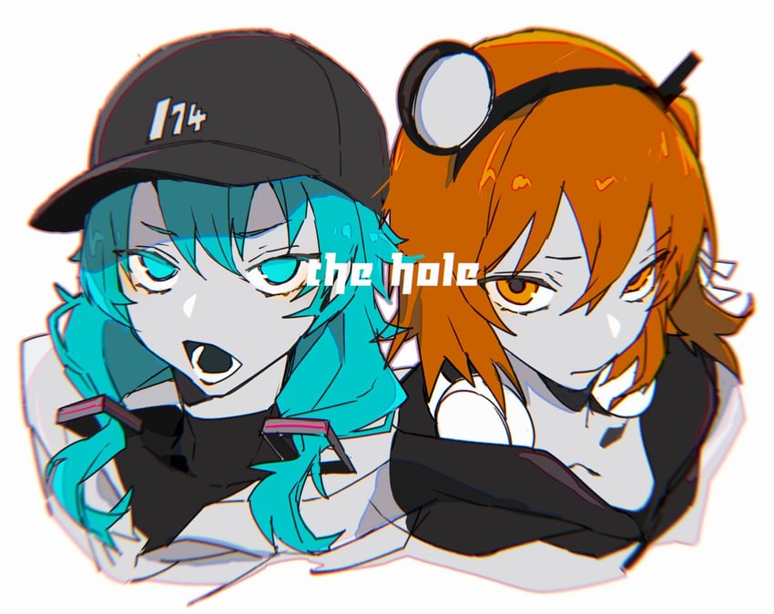 hatsune miku and adachi rei (vocaloid and 3 more) drawn by kunyamon_busy