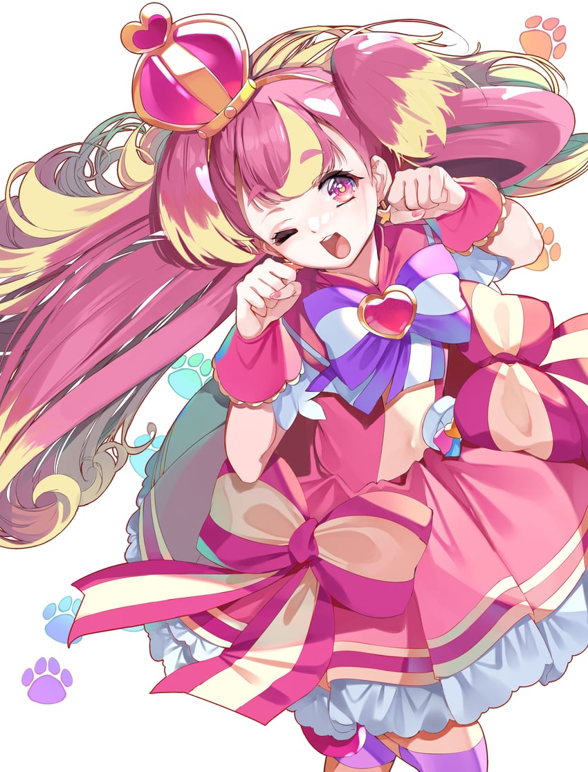 inukai komugi and cure wonderful (precure and 1 more) drawn by yuutarou_(fukiiincho)