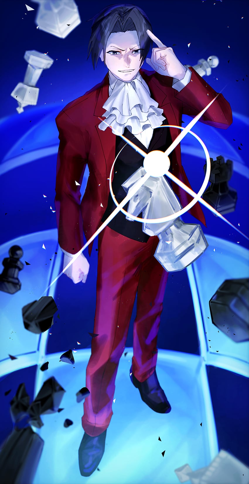 miles edgeworth (ace attorney and 1 more) drawn by yymmawo_vv2