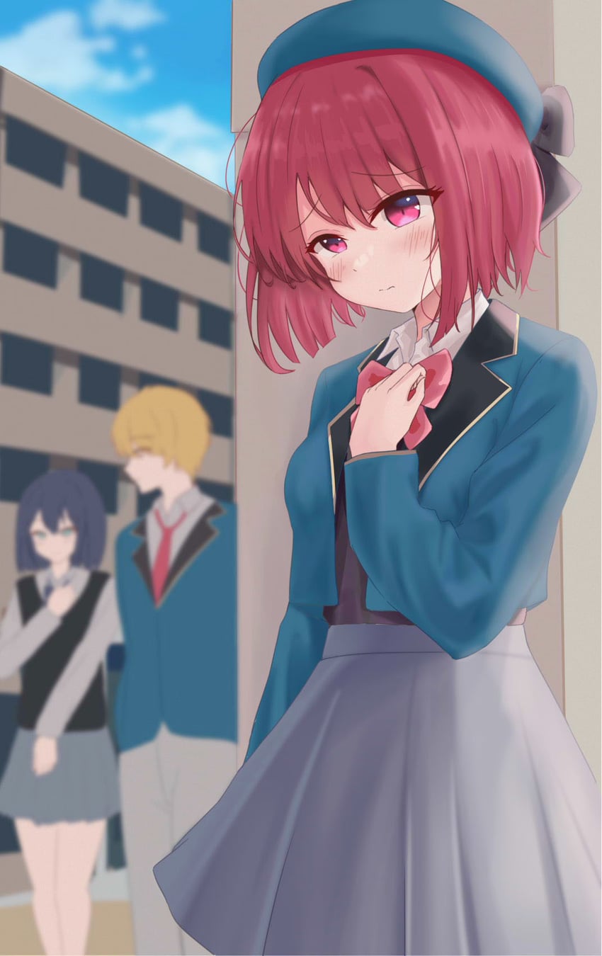 arima kana, hoshino aquamarine, and kurokawa akane (oshi no ko) drawn by matsu_bo_kuri