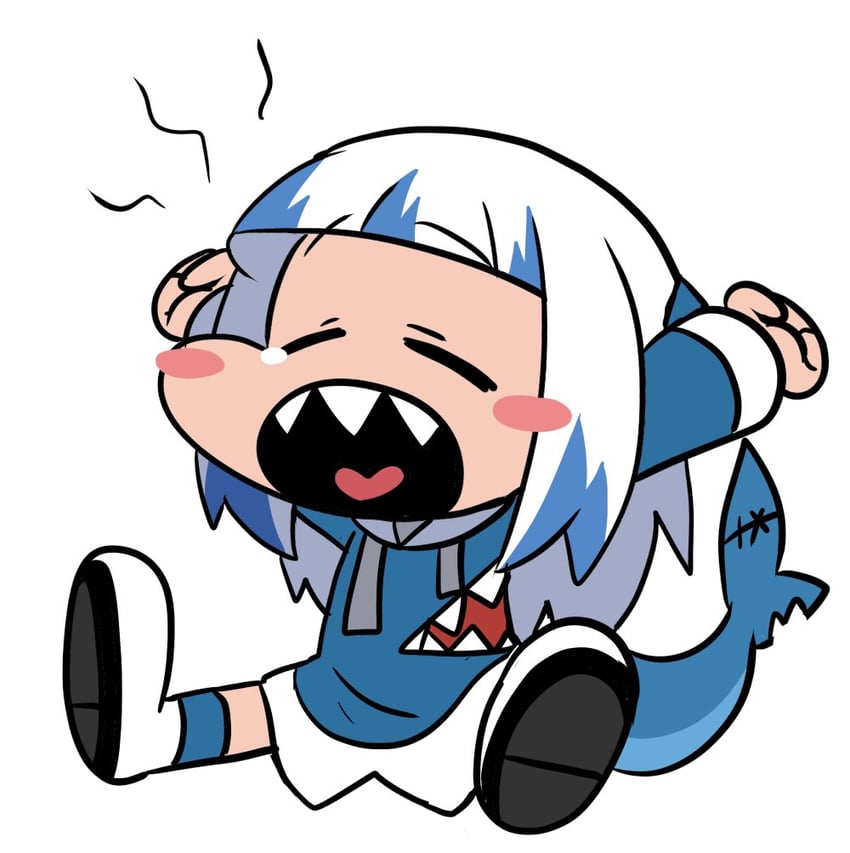 gawr gura (hololive and 1 more) drawn by coffgirl
