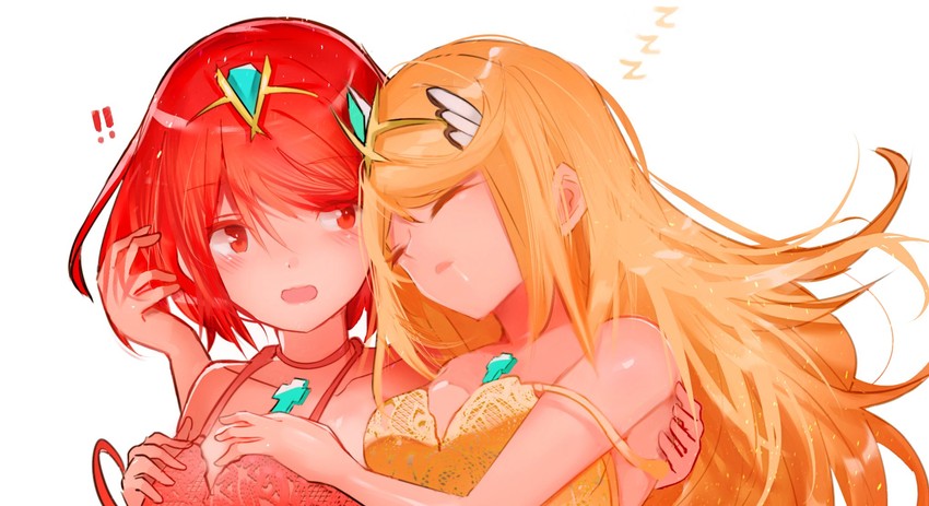 pyra and mythra (xenoblade chronicles and 1 more) drawn by tarbo_(exxxpiation)