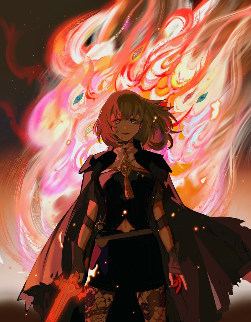 female byleth (fire emblem and 1 more) drawn by caro_blackteaw