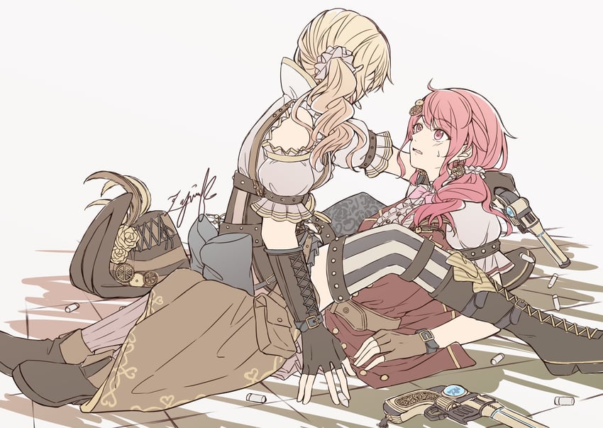 maruyama aya and shirasagi chisato (bang dream!) drawn by aiiro_bokujuu