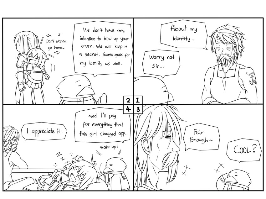 admiral, shigure, sendai, non-human admiral, pola, and 2 more (kantai collection) drawn by guin_guin