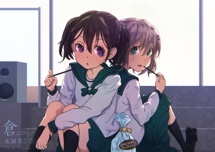 yukimura aoi and kuraue hinata (yama no susume) drawn by michinoku_(hiking_miusan18)