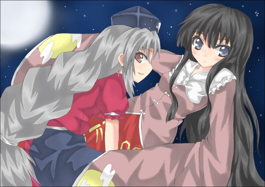 houraisan kaguya and yagokoro eirin (touhou) drawn by shingetsu_takehito