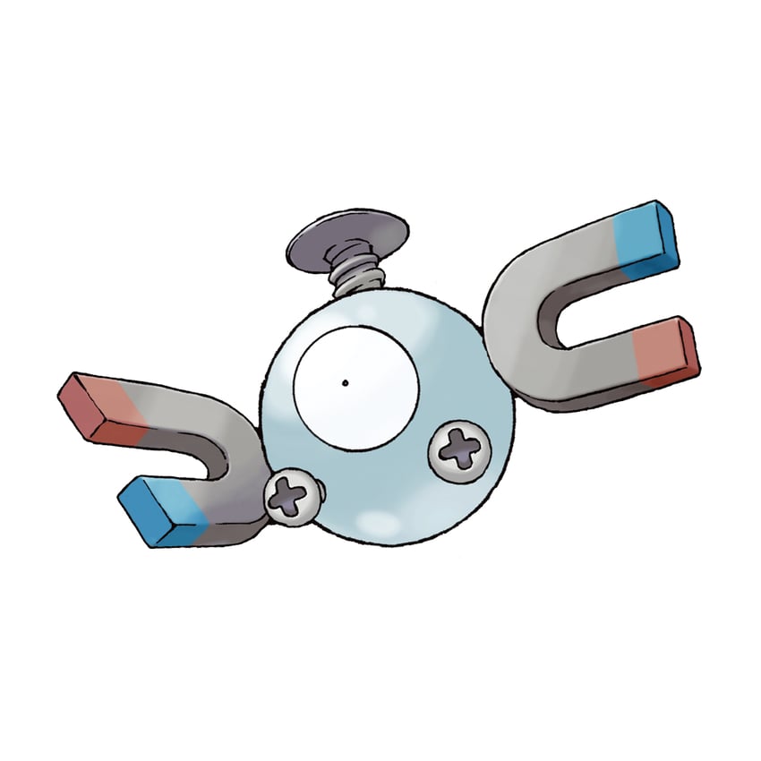 magnemite (pokemon and 1 more) drawn by sugimori_ken