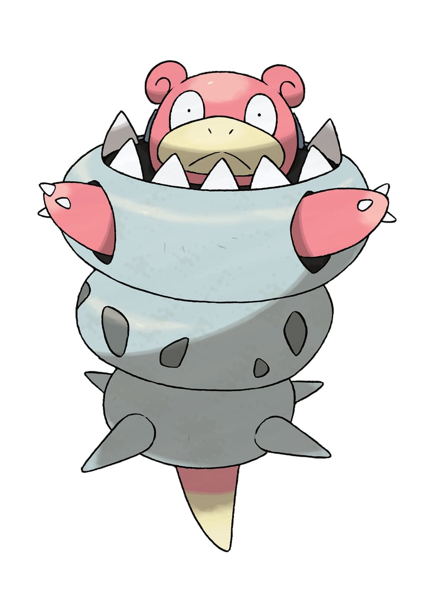 slowbro and mega slowbro (pokemon and 1 more) drawn by sugimori_ken