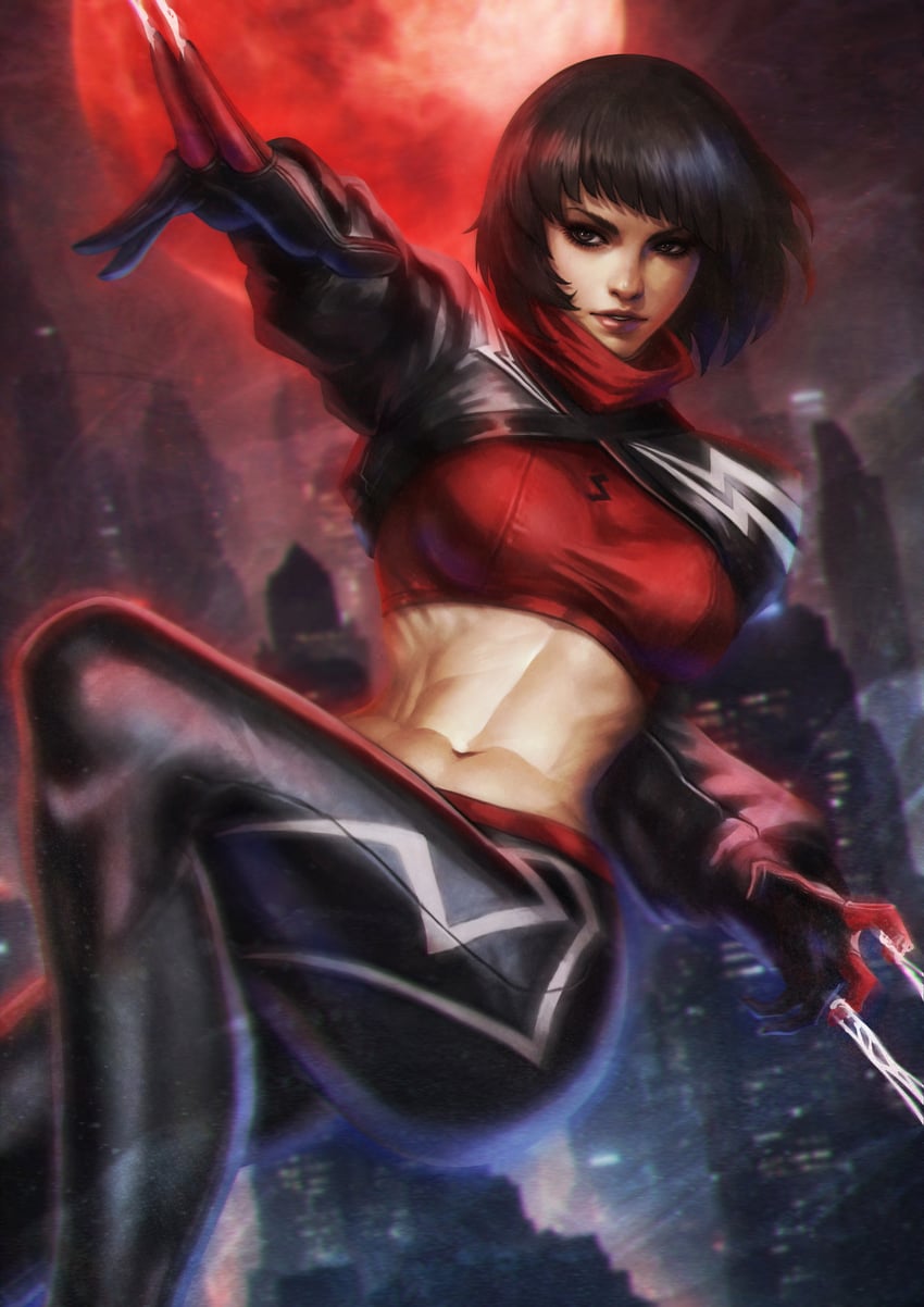 silk and cindy moon (marvel and 1 more) drawn by monori_rogue