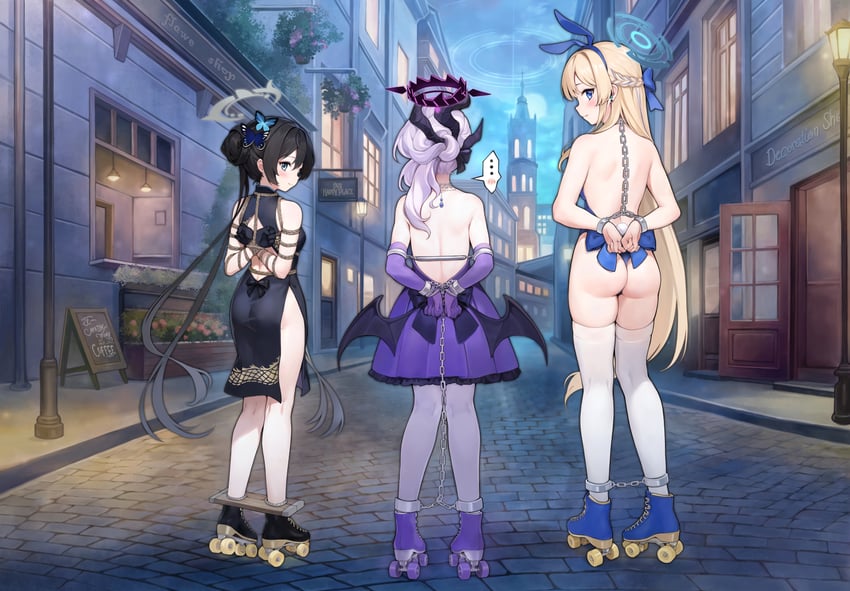 hina, toki, and kisaki (blue archive) drawn by okazakileo