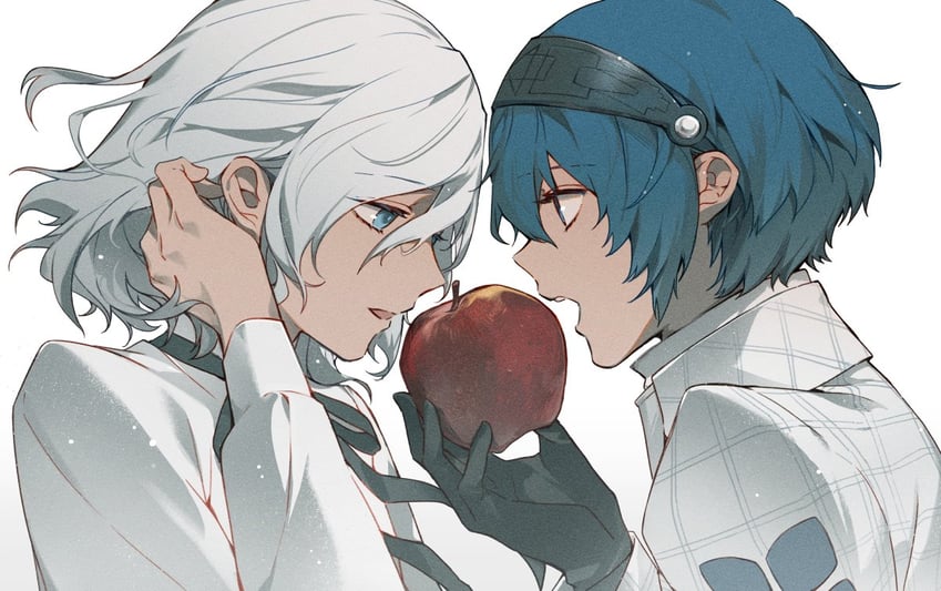 protagonist and the prince (metaphor: refantazio) drawn by lirica